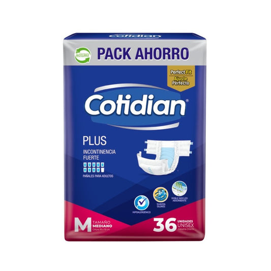 Pañales Cotidian Plus Talla M x 36 unids