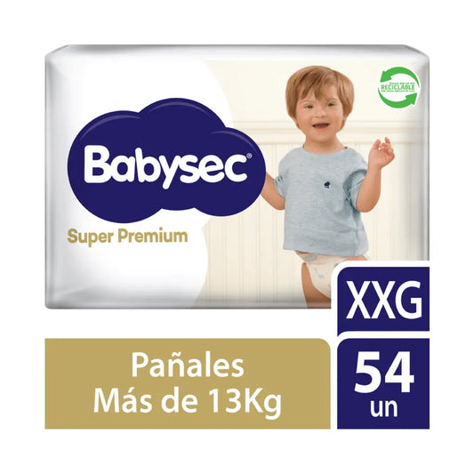 Pañales Babysec Super Premium Talla XXG Paquete x 54 unidades