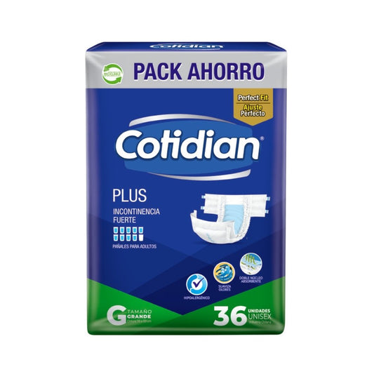 Pañales Cotidian Plus Talla G x 36 unids