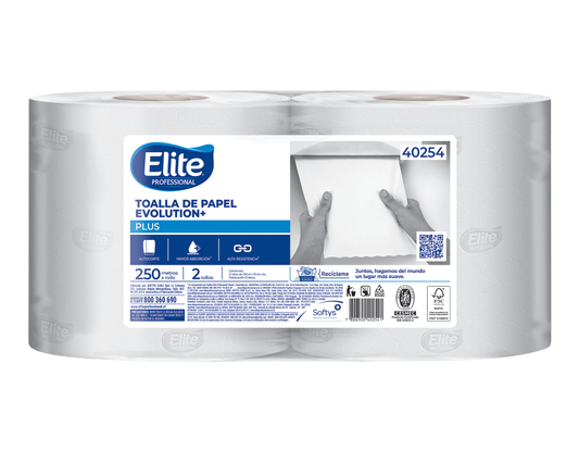 Toalla de Papel Elite Autocorte Evolution 2 x 250 Mts.