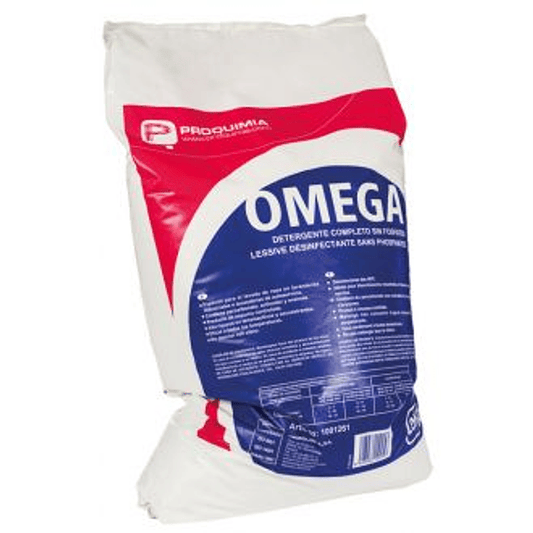 Detergente Enzimático En Polvo Con Blanqueador Incorporado Omega Proquimia 10 Kg