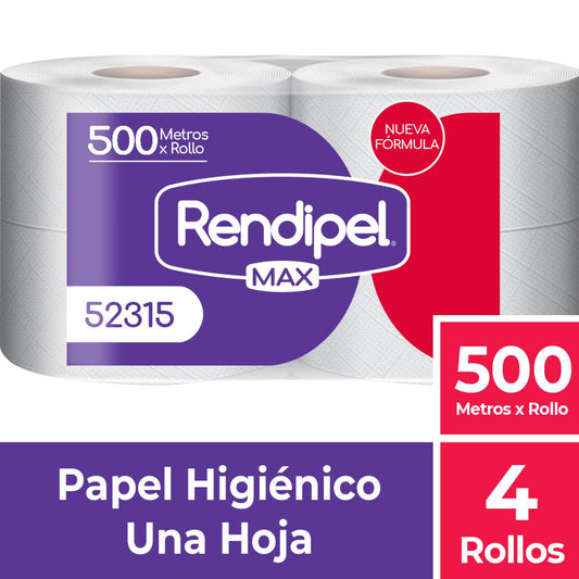 Papel Higiénico Elite Jumbo Rendipel Max 500 MTS X 4 UN