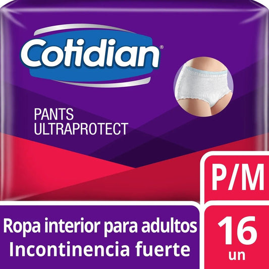 Calzón Pañal Cotidian Pants Ultraprotect Talla P/M x 16 unids